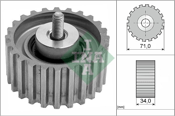 Deflection/Guide Pulley, timing belt INA 532044110