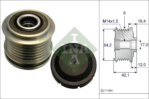 Alternator Freewheel Clutch INA 535018110