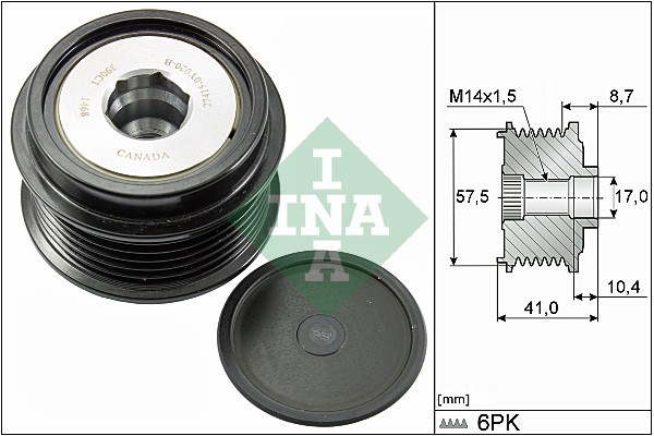 Alternator Freewheel Clutch INA 535028210
