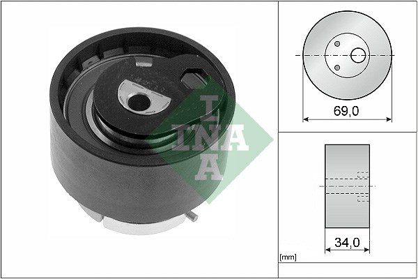 Tensioner Pulley, timing belt INA 531077110