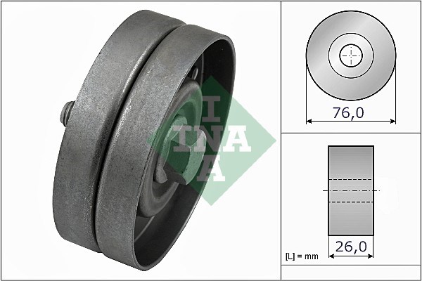 Deflection/Guide Pulley, V-ribbed belt INA 532032630