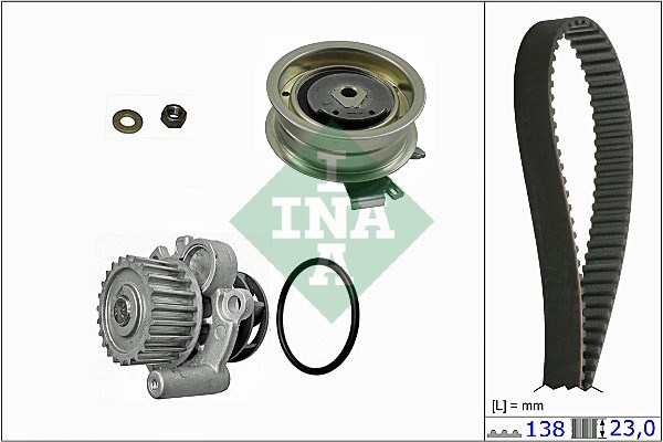 Water Pump & Timing Belt Kit INA 530017130