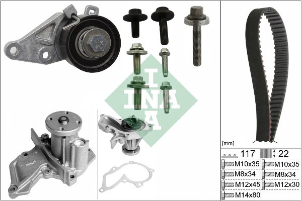 Water Pump & Timing Belt Kit INA 530014030