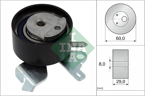 Tensioner Pulley, timing belt INA 531075510