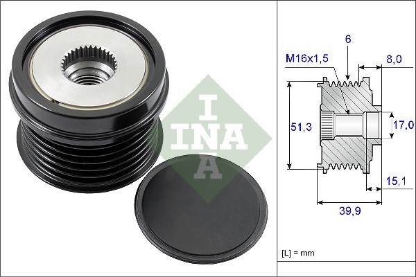 Alternator Freewheel Clutch INA 535025210