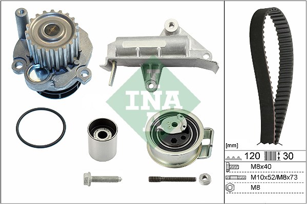 Water Pump & Timing Belt Kit INA 530017730
