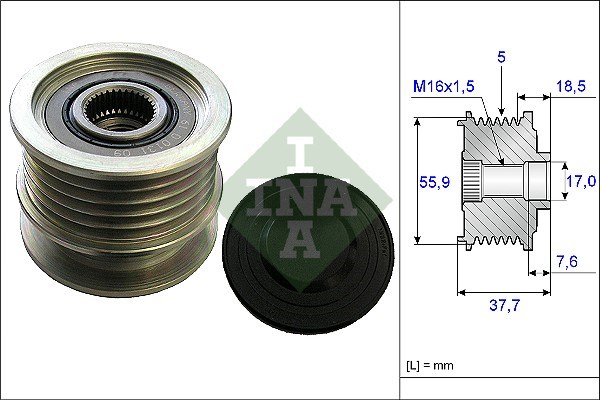 Alternator Freewheel Clutch INA 535016910