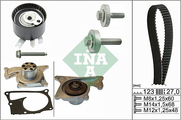 Water Pump & Timing Belt Kit INA 530019732