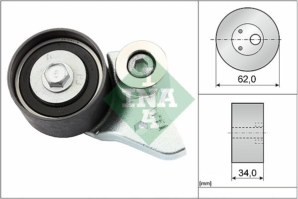 Tensioner Pulley, timing belt INA 531050220