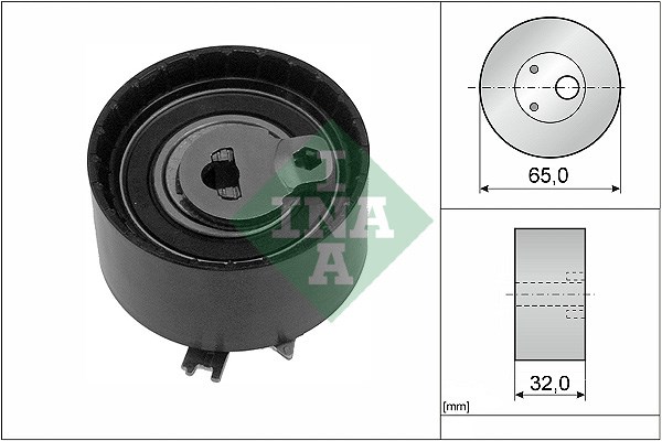 Tensioner Pulley, timing belt INA 531071010