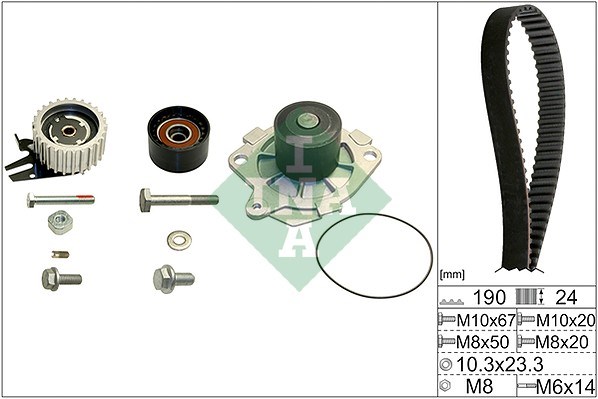 Water Pump & Timing Belt Kit INA 530062430