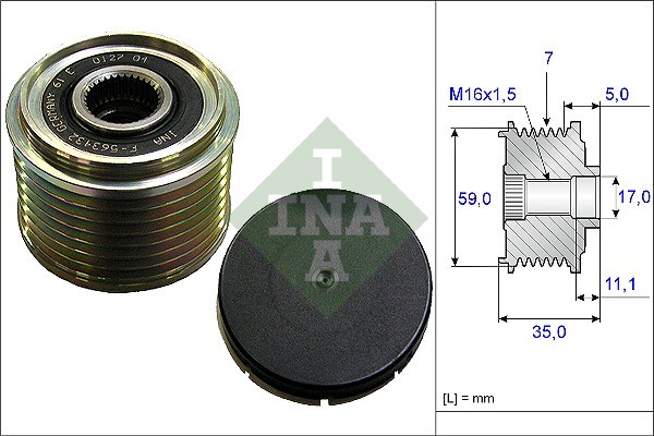 Alternator Freewheel Clutch INA 535015910