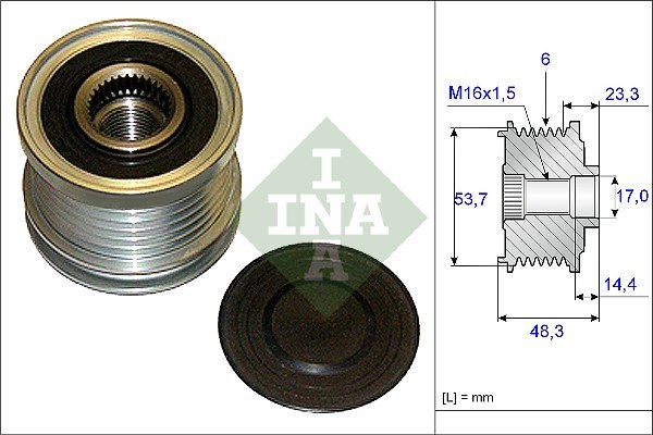 Alternator Freewheel Clutch INA 535020410