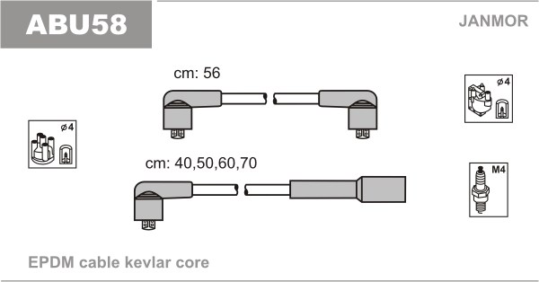 Ignition Cable Kit JANMOR ABU58