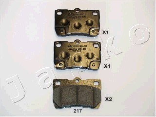 Brake Pad Set, disc brake JAPKO 51217