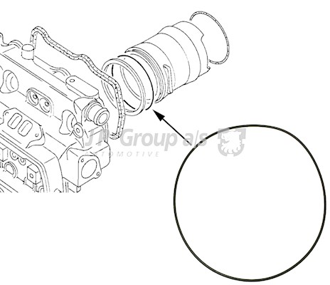 O-Ring, cylinder sleeve JP Group 1111000200