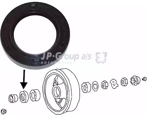 Shaft Seal, wheel bearing JP Group 8141250100