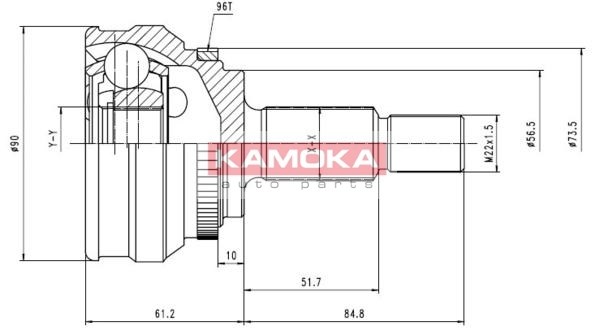 Joint Kit, drive shaft KAMOKA 6566