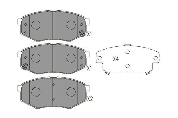 Brake Pad Set, disc brake KAVO PARTS KBP-4025 2