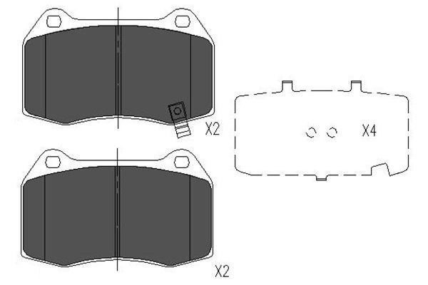 Brake Pad Set, disc brake KAVO PARTS KBP-6561