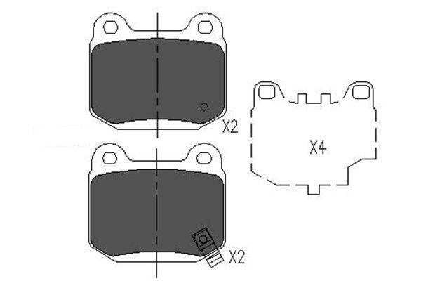 Brake Pad Set, disc brake KAVO PARTS KBP-6562