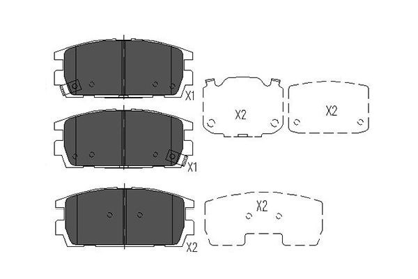 Brake Pad Set, disc brake KAVO PARTS KBP-3017 5