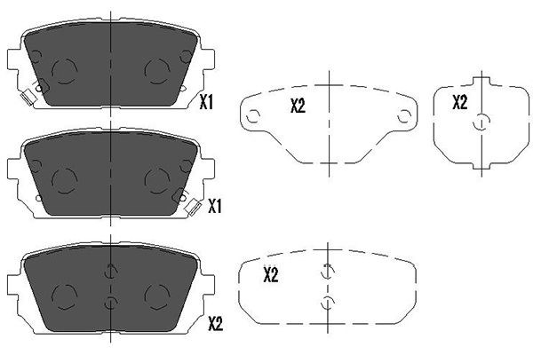 Brake Pad Set, disc brake KAVO PARTS KBP-4019