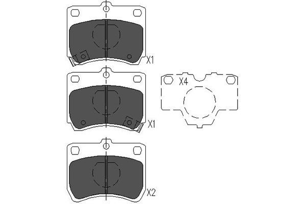 Brake Pad Set, disc brake KAVO PARTS KBP-4520
