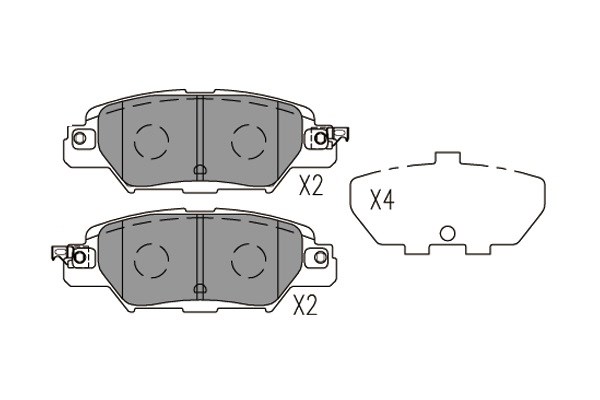 Brake Pad Set, disc brake KAVO PARTS KBP-4582 5