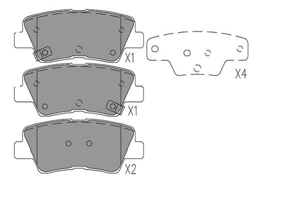 Brake Pad Set, disc brake KAVO PARTS KBP-3045