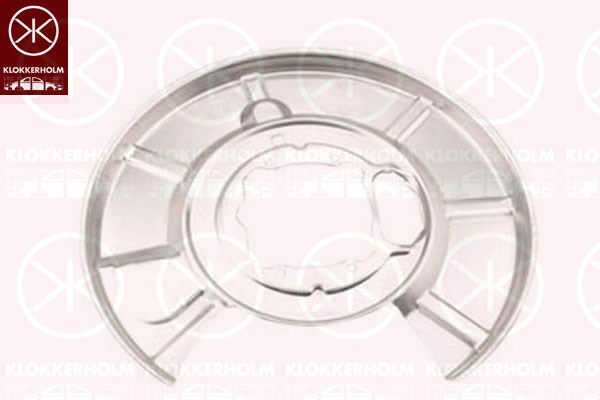 Splash Panel, brake disc KLOKKERHOLM 0066878