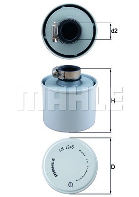 Air Filter, compressor intake KNECHT LX1245