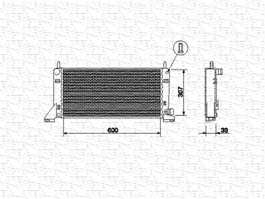 Radiator, engine cooling MAGNETI MARELLI 350213464000