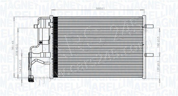 Condenser, air conditioning MAGNETI MARELLI 350203844000 2