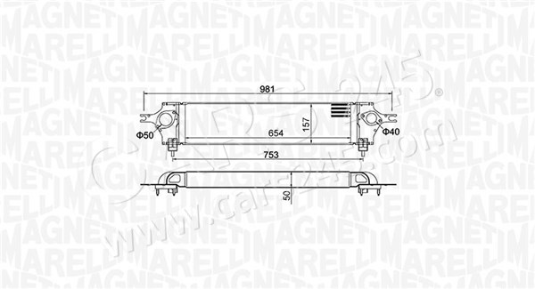 Charge Air Cooler MAGNETI MARELLI 351319204390