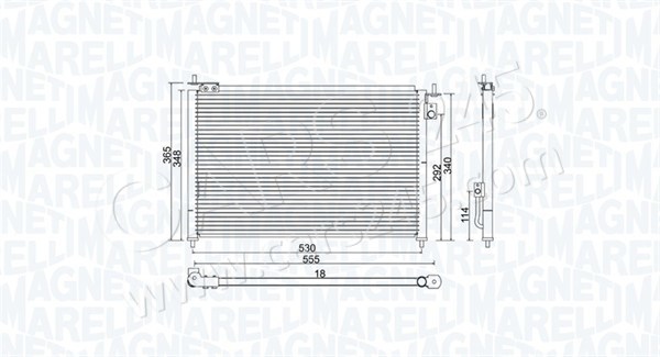 Condenser, air conditioning MAGNETI MARELLI 350203937000