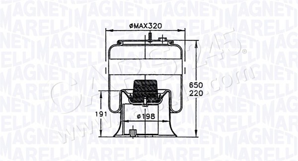 Bellow, air suspension MAGNETI MARELLI 030607020117
