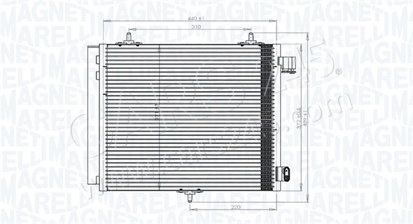 Condenser, air conditioning MAGNETI MARELLI 350203818000 2