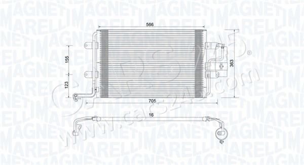 Condenser, air conditioning MAGNETI MARELLI 350203735000