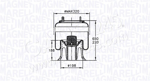 Bellow, air suspension MAGNETI MARELLI 030607020153