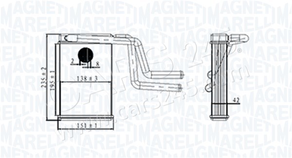 Heat Exchanger, interior heating MAGNETI MARELLI 350218487000 2