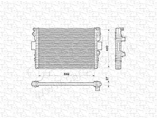 Radiator, engine cooling MAGNETI MARELLI 350213169000