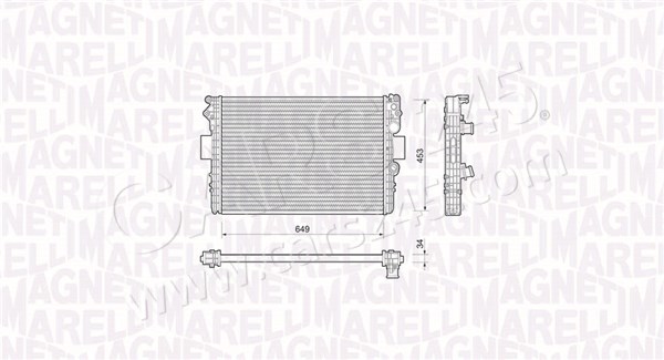 Radiator, engine cooling MAGNETI MARELLI 350213169000 2