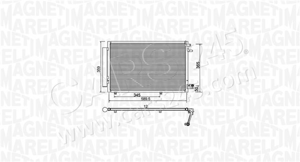 Condenser, air conditioning MAGNETI MARELLI 350203930000