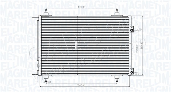 Condenser, air conditioning MAGNETI MARELLI 350203820000 2