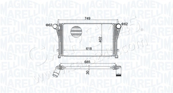Charge Air Cooler MAGNETI MARELLI 351319205370
