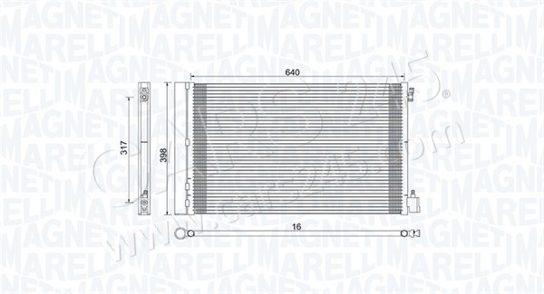 Condenser, air conditioning MAGNETI MARELLI 350203779000 2