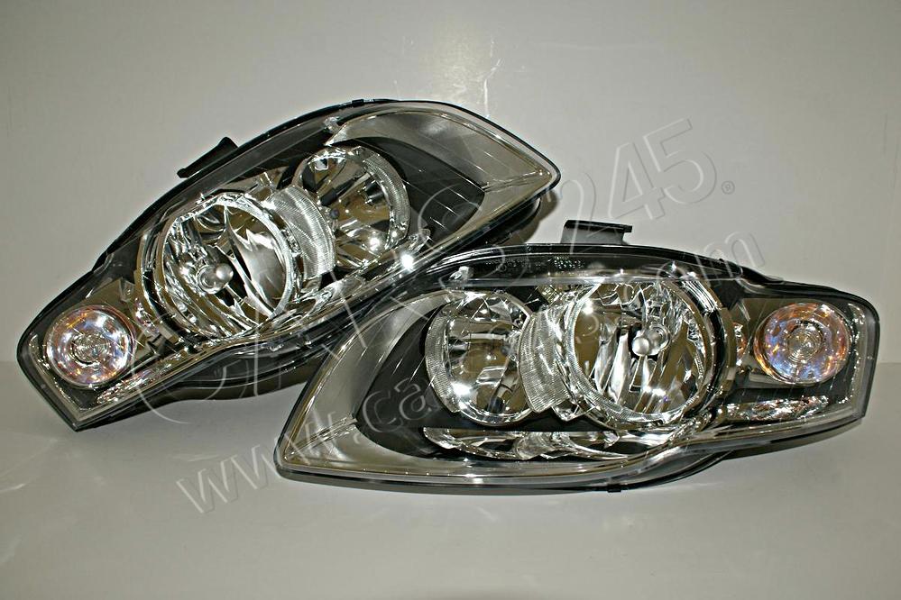 Halogen Headlights Front Lamps LEFT RIGHT PAIR For Audi A4 B7 2006-2008 MAGNETI MARELLI SET#1000000014