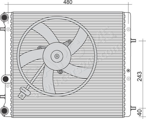 Radiator, engine cooling MAGNETI MARELLI 350213851000