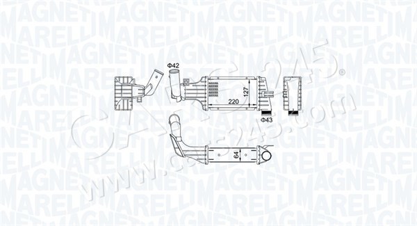 Charge Air Cooler MAGNETI MARELLI 351319204160